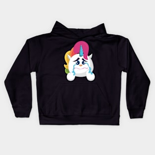 Cute Crying Unicorn Sad Unicorn Lover Xmas Gift Kids Hoodie